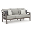 Signature Design by Ashley Narwhal Smoke Outdoor Sofa with Cushion