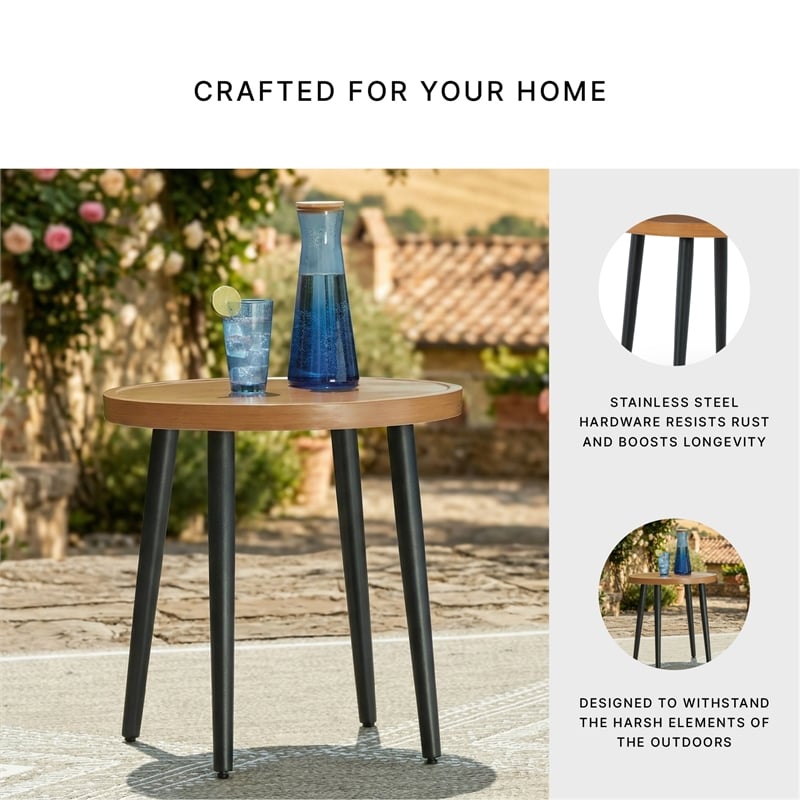 Signature Design by Ashley Needle Snow Outdoor End Table