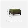 Signature Design by Ashley Needle Snow Outdoor Ottoman with Cushion