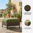 Signature Design by Ashley Needle Snow Outdoor Ottoman with Cushion