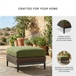 Signature Design by Ashley Needle Snow Outdoor Ottoman with Cushion