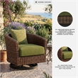 Signature Design by Ashley Needle Snow Outdoor Swivel Lounge Chair with Cushion