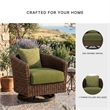 Signature Design by Ashley Needle Snow Outdoor Swivel Lounge Chair with Cushion