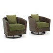 Signature Design by Ashley Needle Snow Outdoor Swivel Lounge Chair with Cushion