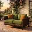 Signature Design by Ashley Needle Snow Outdoor Loveseat with Cushion