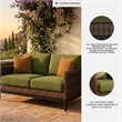 Signature Design by Ashley Needle Snow Outdoor Loveseat with Cushion