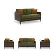 Signature Design by Ashley Needle Snow Outdoor Loveseat with Cushion