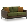 Signature Design by Ashley Needle Snow Outdoor Loveseat with Cushion