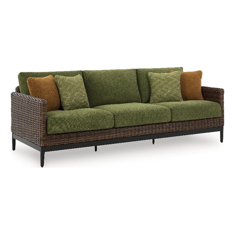 Signature Design by Ashley Needle Snow Outdoor Sofa with Cushion