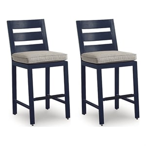 Signature Design by Ashley Bayou Clay Outdoor Bar Stool (Set of 2)