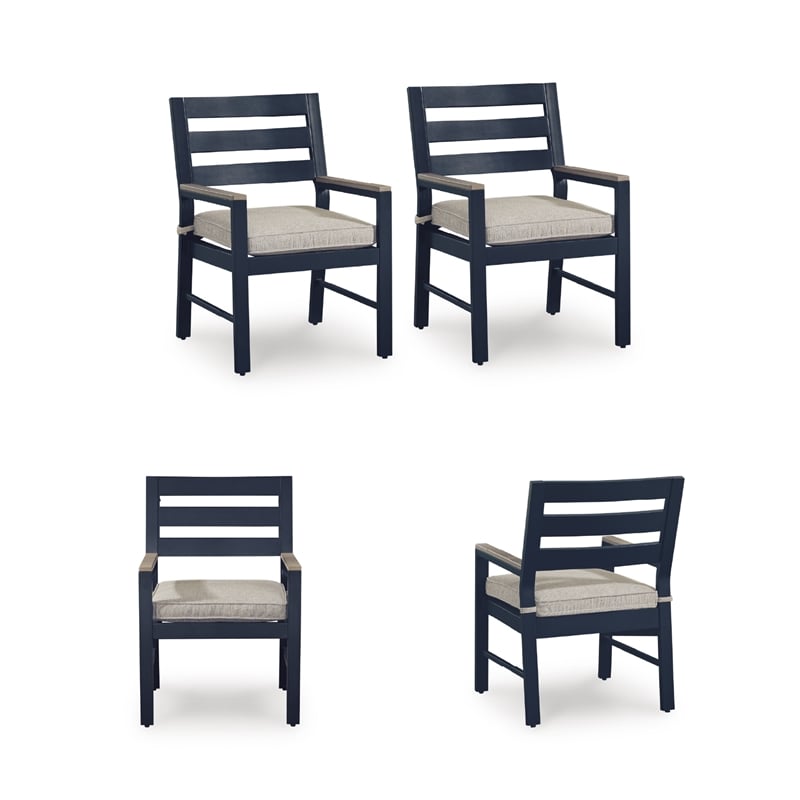 Signature Design by Ashley Bayou Clay Outdoor Arm Chair with Cushion (Set of 2)