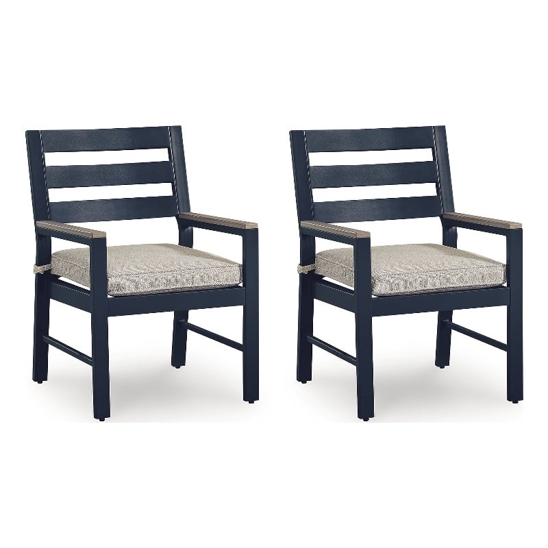 Signature Design by Ashley Bayou Clay Outdoor Arm Chair with Cushion (Set of 2)
