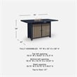 Signature Design by Ashley Bayou Clay Outdoor Bar Table with Fire Pit