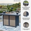 Signature Design by Ashley Bayou Clay Outdoor Bar Table with Fire Pit