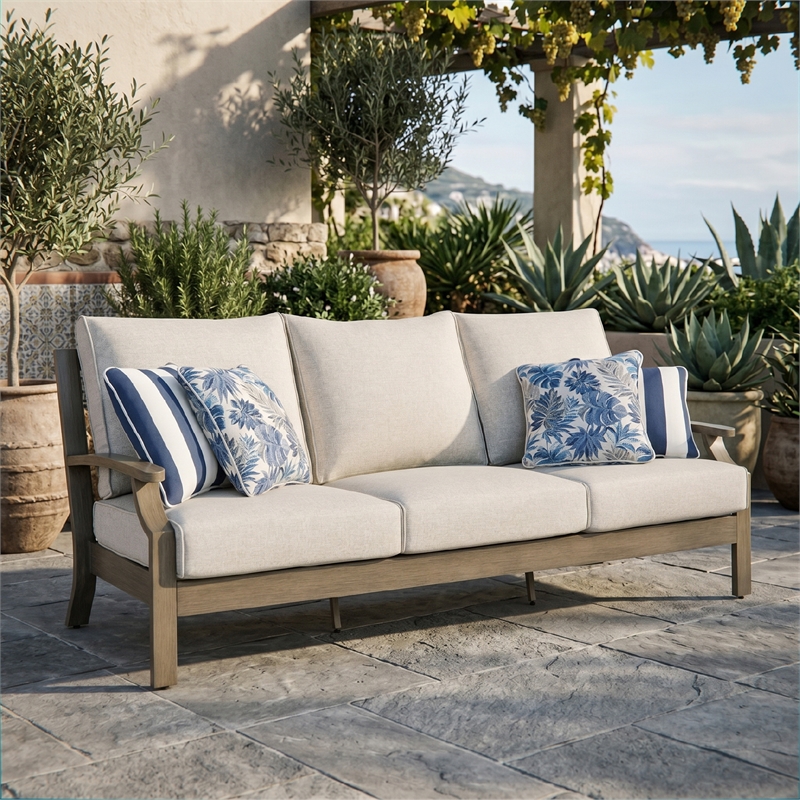 Signature Design by Ashley Fescue Lagoon Outdoor Sofa with Cushion