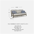 Signature Design by Ashley Fescue Lagoon Outdoor Sofa with Cushion