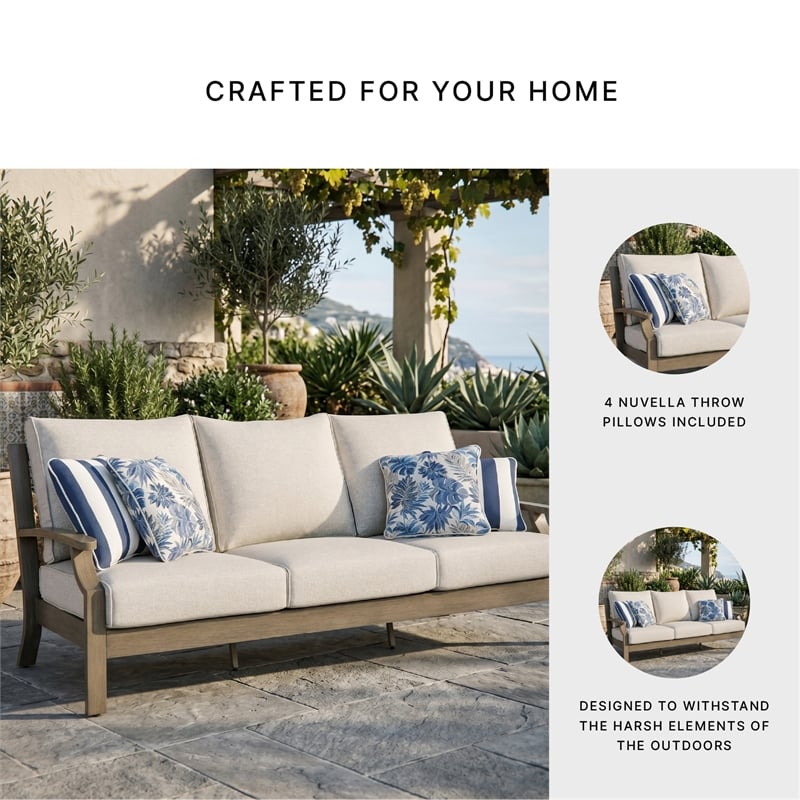 Signature Design by Ashley Fescue Lagoon Outdoor Sofa with Cushion