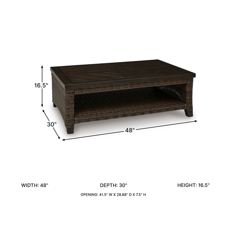 Signature Design by Ashley Pinecone Vale Outdoor Coffee Table