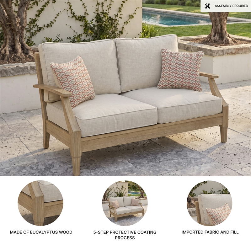Signature Design by Ashley Filament Lattice Loveseat with Cushion