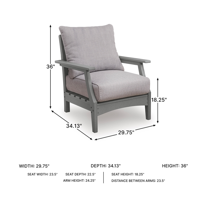Signature Design by Ashley Birch Creek Outdoor Lounge Chair with Cushion