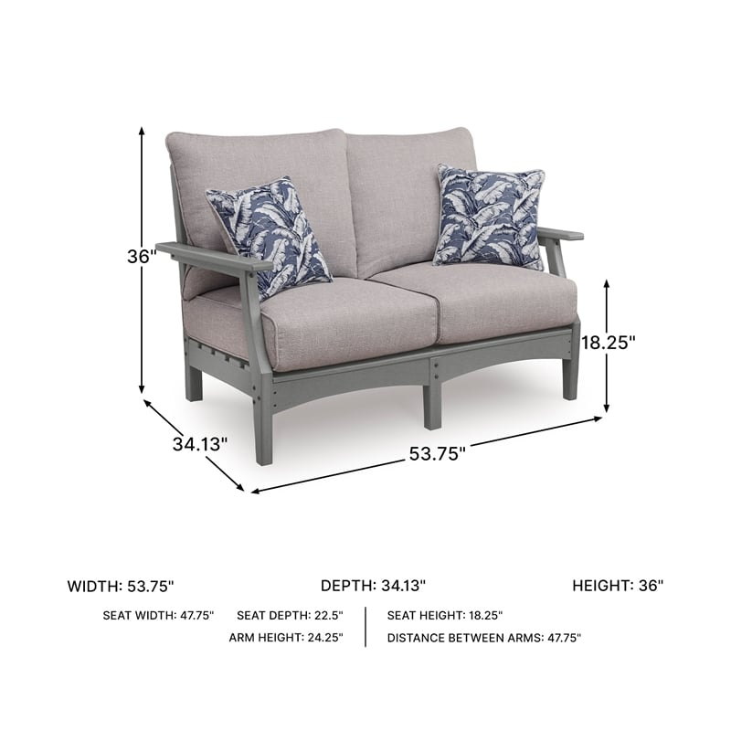 Signature Design by Ashley Birch Creek Outdoor Loveseat with Cushion
