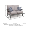 Signature Design by Ashley Birch Creek Outdoor Loveseat with Cushion