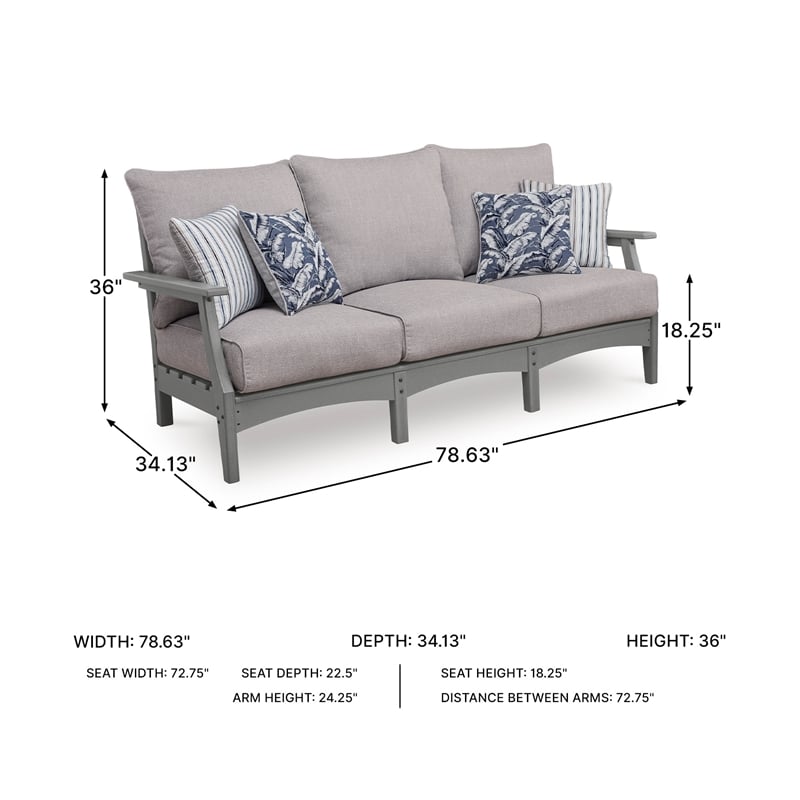 Signature Design by Ashley Birch Creek Outdoor Sofa with Cushion