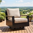 Signature Design by Ashley Bayou Clay Outdoor Swivel Glider Chair with Cushion