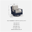 Signature Design by Ashley Bayou Clay Outdoor Swivel Glider Chair with Cushion