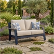Signature Design by Ashley Bayou Clay Outdoor Loveseat with Cushion