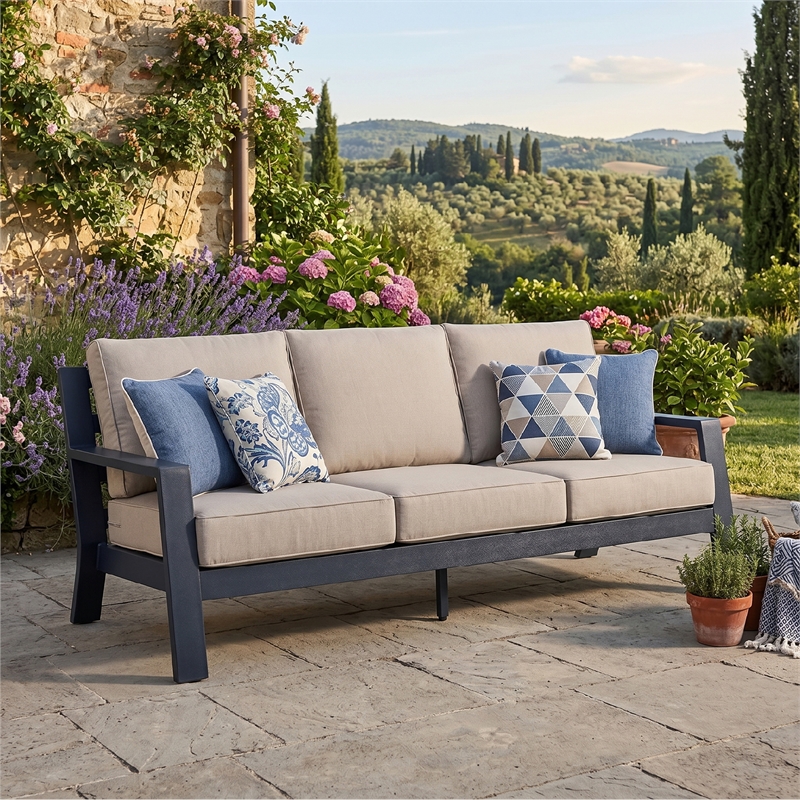 Signature Design by Ashley Bayou Clay Outdoor Sofa with Cushion