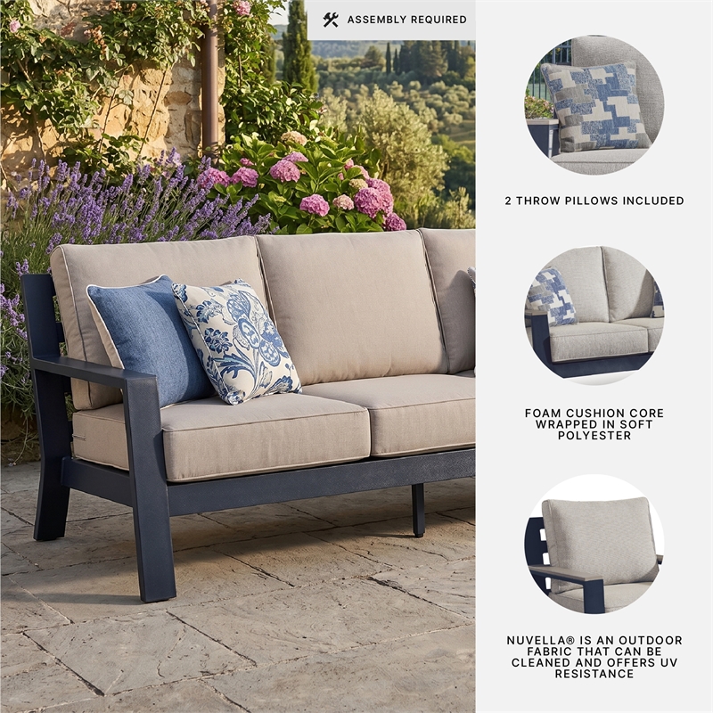 Signature Design by Ashley Bayou Clay Outdoor Sofa with Cushion