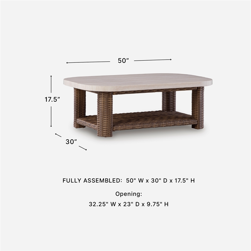 Signature Design by Ashley Osprey Swell Outdoor Coffee Table