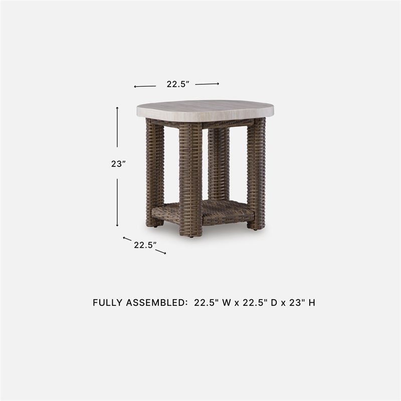 Signature Design by Ashley Osprey Swell Outdoor End Table