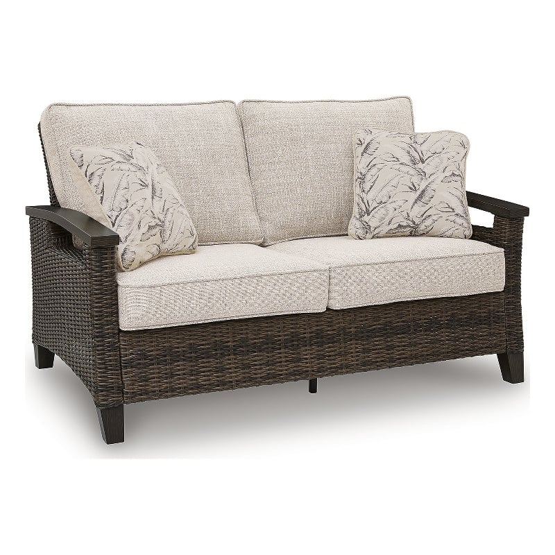 Signature Design by Ashley Pinecone Vale Outdoor Loveseat with Cushion