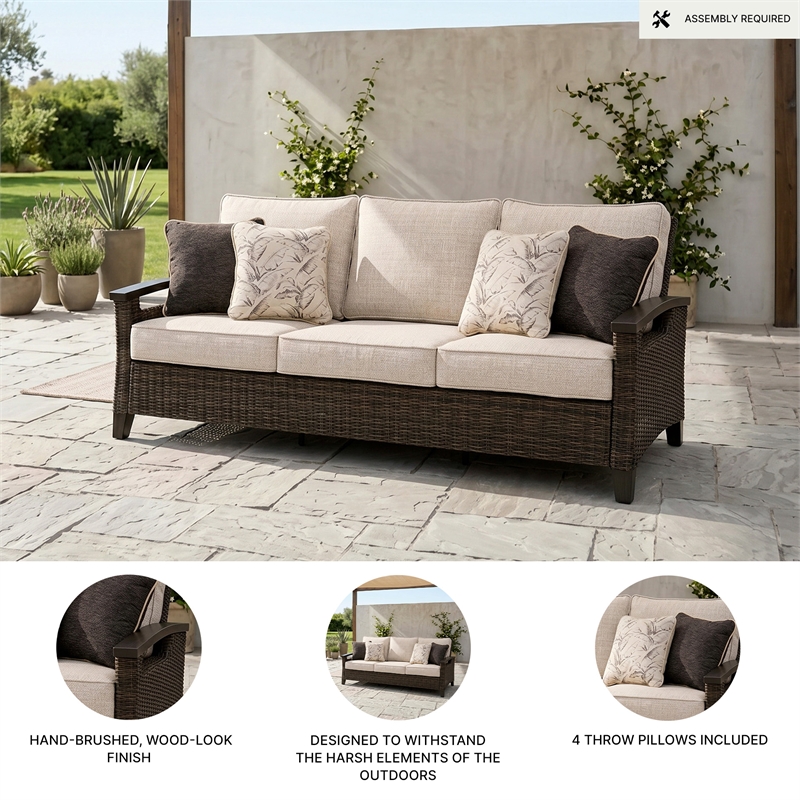 Signature Design by Ashley Pinecone Vale Outdoor Sofa with Cushion