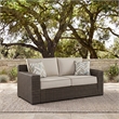 Signature Design by Ashley Teak Opaline Outdoor Loveseat with Cushion
