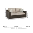 Signature Design by Ashley Teak Opaline Outdoor Loveseat with Cushion