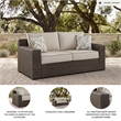 Signature Design by Ashley Teak Opaline Outdoor Loveseat with Cushion