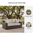 Signature Design by Ashley Teak Opaline Outdoor Loveseat with Cushion