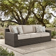 Signature Design by Ashley Teak Opaline Outdoor Sofa with Cushion