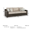 Signature Design by Ashley Teak Opaline Outdoor Sofa with Cushion