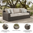 Signature Design by Ashley Teak Opaline Outdoor Sofa with Cushion