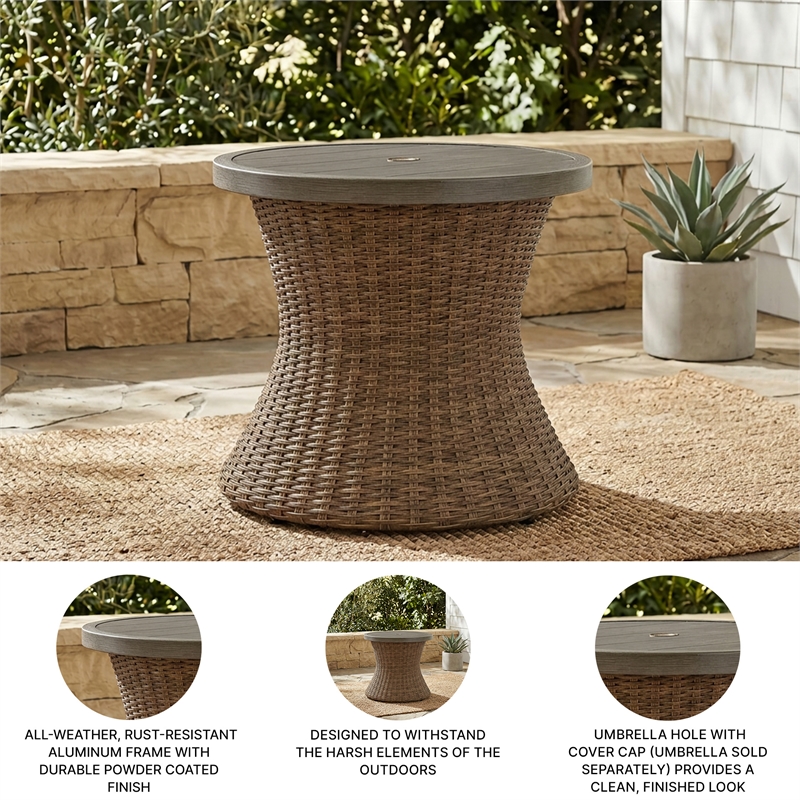 Signature Design by Ashley Sanderling Dell Outdoor End Table