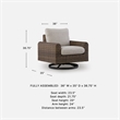 Signature Design by Ashley Osprey Swell Outdoor Swivel Lounge Chair