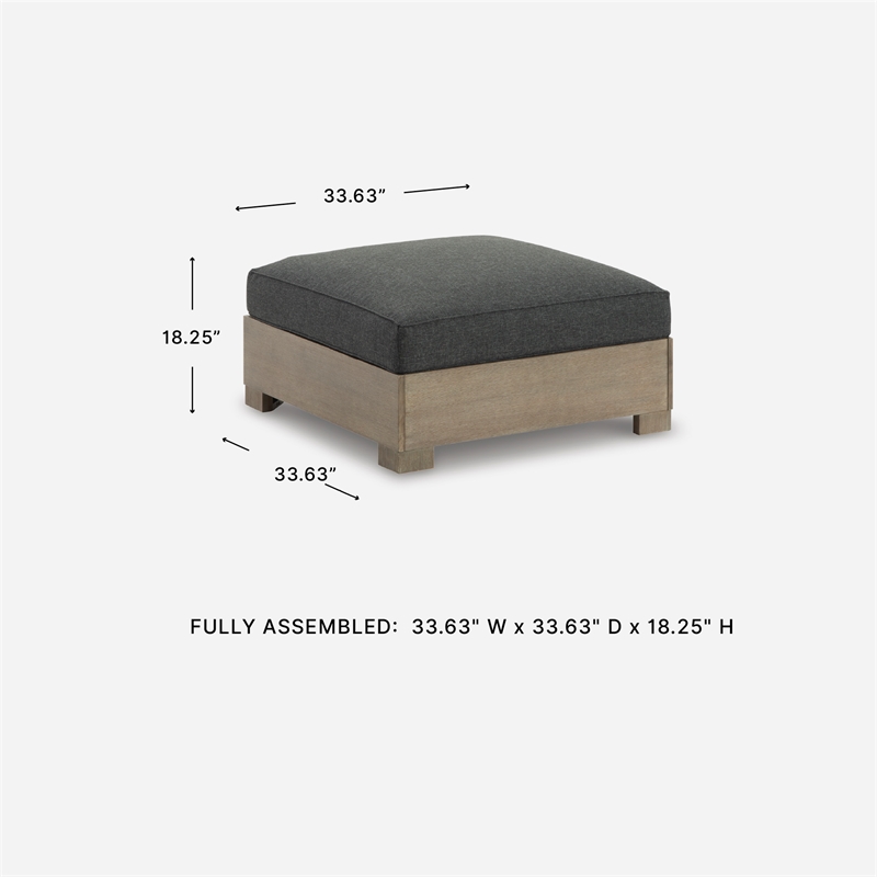 Signature Design by Ashley Tempest Petrichor Outdoor Ottoman with Cushion