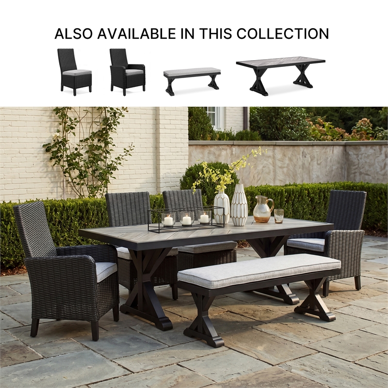 Signature Design by Ashley Isopleth Outdoor Arm Chair with Cushion (Set of 2)