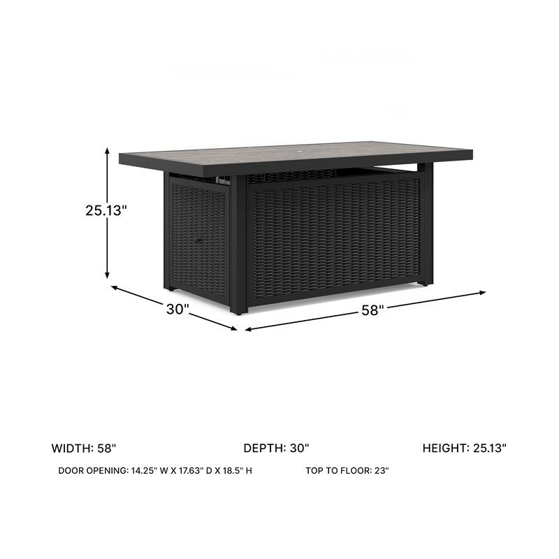 Signature Design by Ashley Isopleth Outdoor Fire Pit Table