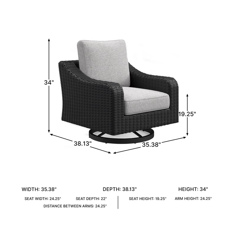 Signature Design by Ashley Isopleth Outdoor Swivel Lounge with Cushion