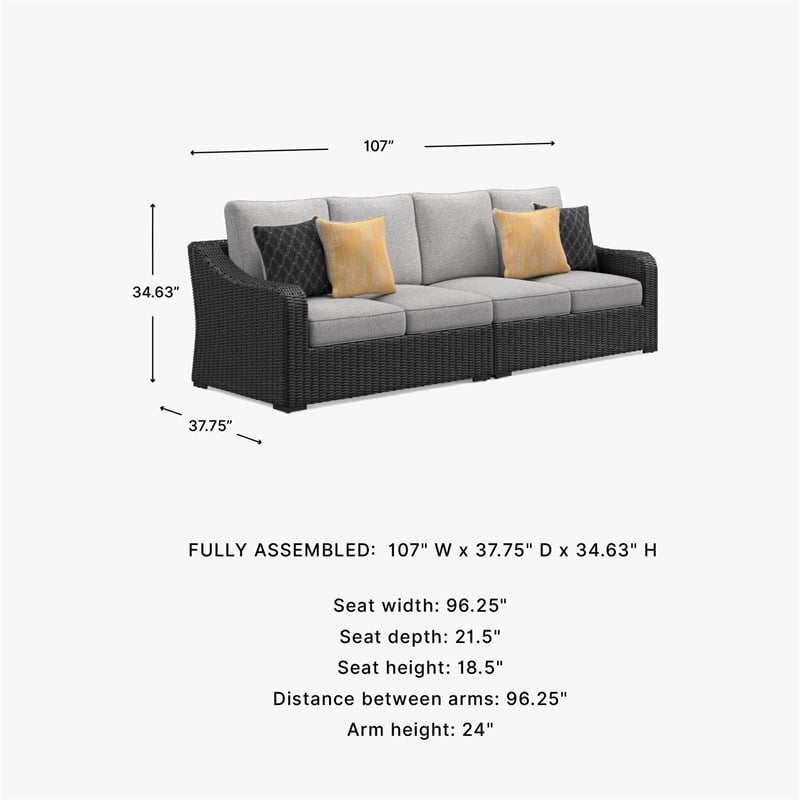 Signature Design by Ashley Isopleth 2-Piece Outdoor Loveseat with Cushion
